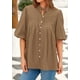 thumbnail image 5 of Blusa PRETTYGARDEN para mujer, verano 2025, manga corta, cuello en V, 5 of 8