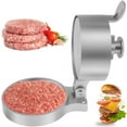 thumbnail image 4 of Wekvgz Burger Press Adjustable Hamburger Patty Maker Non-Stick Hamburger Press Heavy-Duty Burger Press Aluminum Alloy Patty Maker Makes Patties from 1/4 lb to 3/4 lb for Burgers 12.5x18cm, 4 of 11