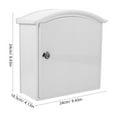 thumbnail image 2 of AURARMLET 1Pack Wall Mount Mailbox with Lock Lockable Plastic White for Office, 2 of 8