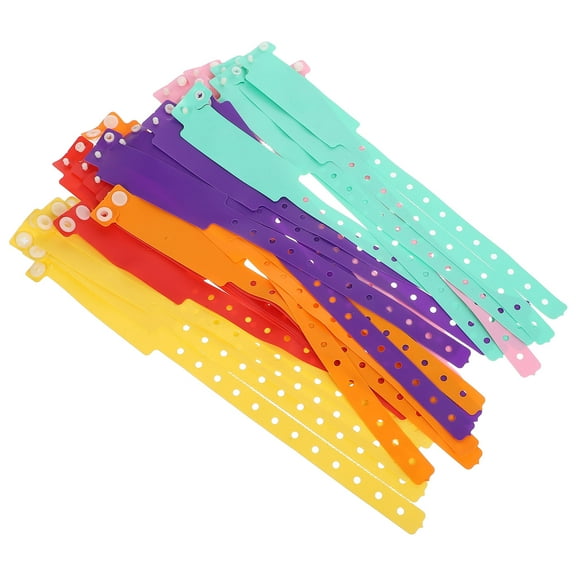 BESTONZON Comfortable PVC Wristbands with Snap Closure for Hospital Event Identification