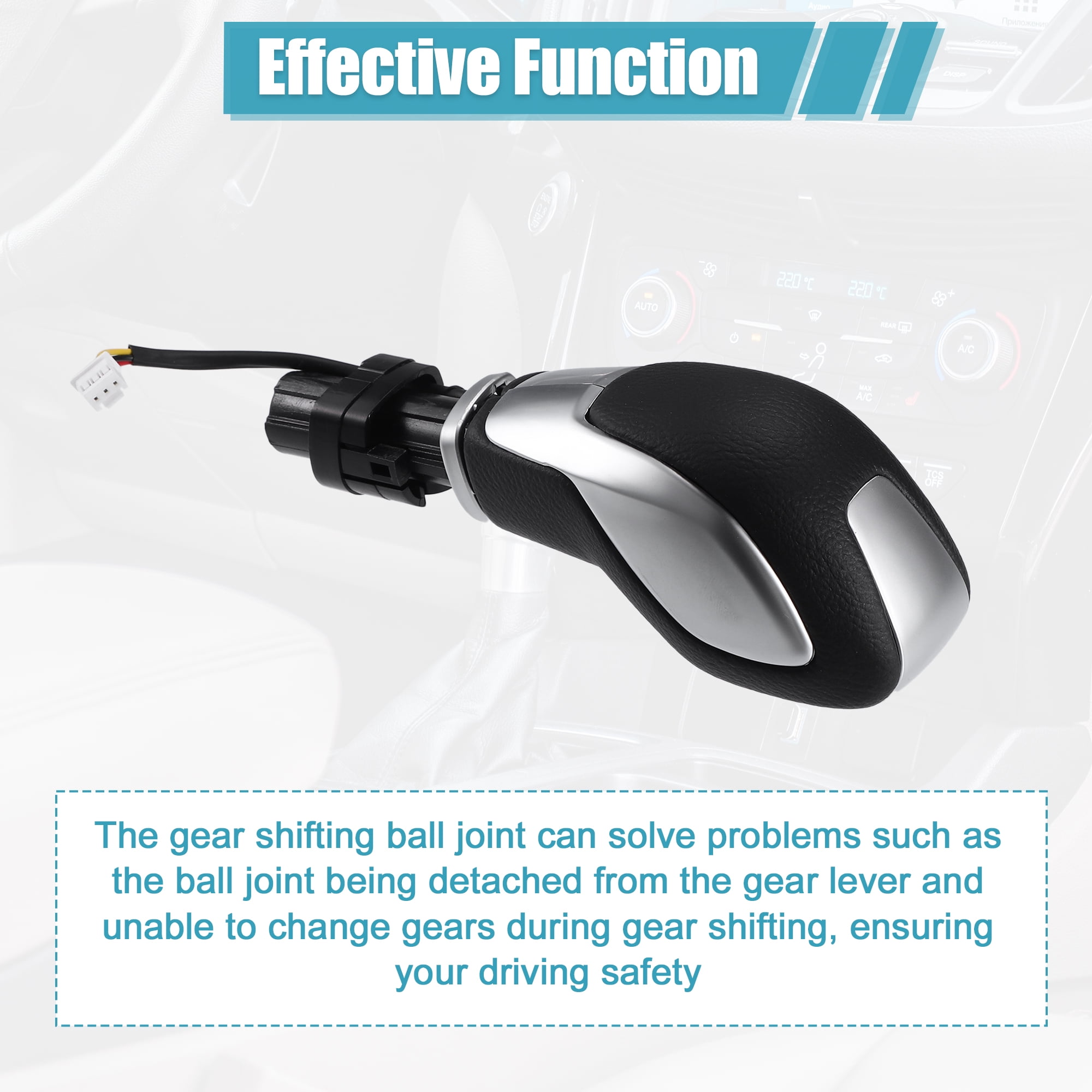 Unique Bargains Automatic Gear Shift Knob Handle with Button for Ford Escape 2013-2016 DG9Z7213EA