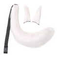 thumbnail image 2 of Ensemble 3 Pcs Oreilles et Queue en Peluche Réglables pour Carnaval Halloween Robe Femmes Filles Blanc, 2 of 10