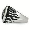 thumbnail image 3 of Primal Steel Stainless Steel Polished and Antiqued Black IP-plated Ring, 3 of 10