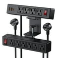 thumbnail image 1 of Desk Clamp Power Strip with PD20W USB-C, VILONG 2 in 1 Dual Layer Under Desk Power Strip, Removable Clamp Power Socket with 10AC Outlets & Switch, 6ft Extension Cord, 1 of 7