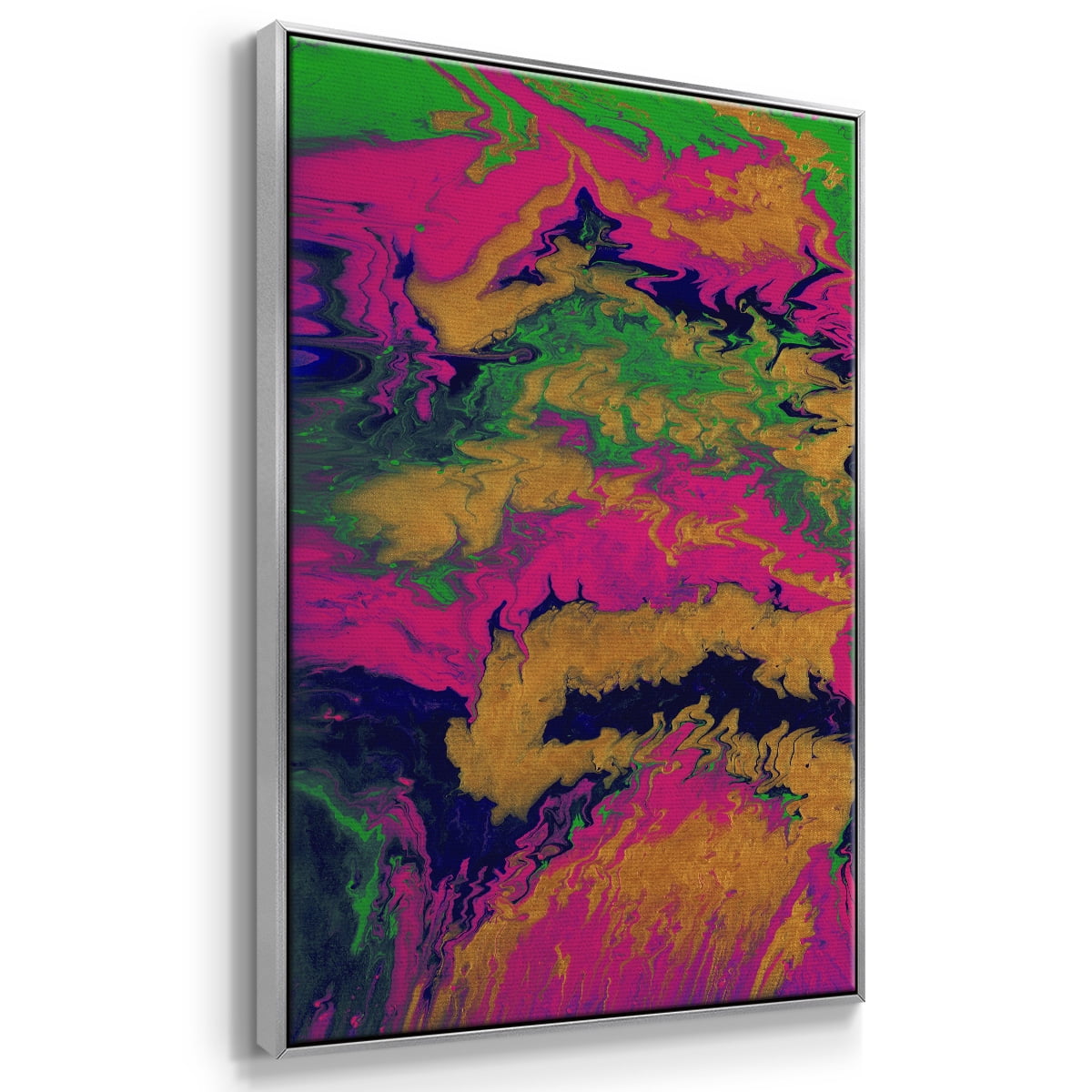 M48 Framed Premium Gallery Wrapped Canvas - Ready to Hang - 27 x 41 - Silver Floating Frame
