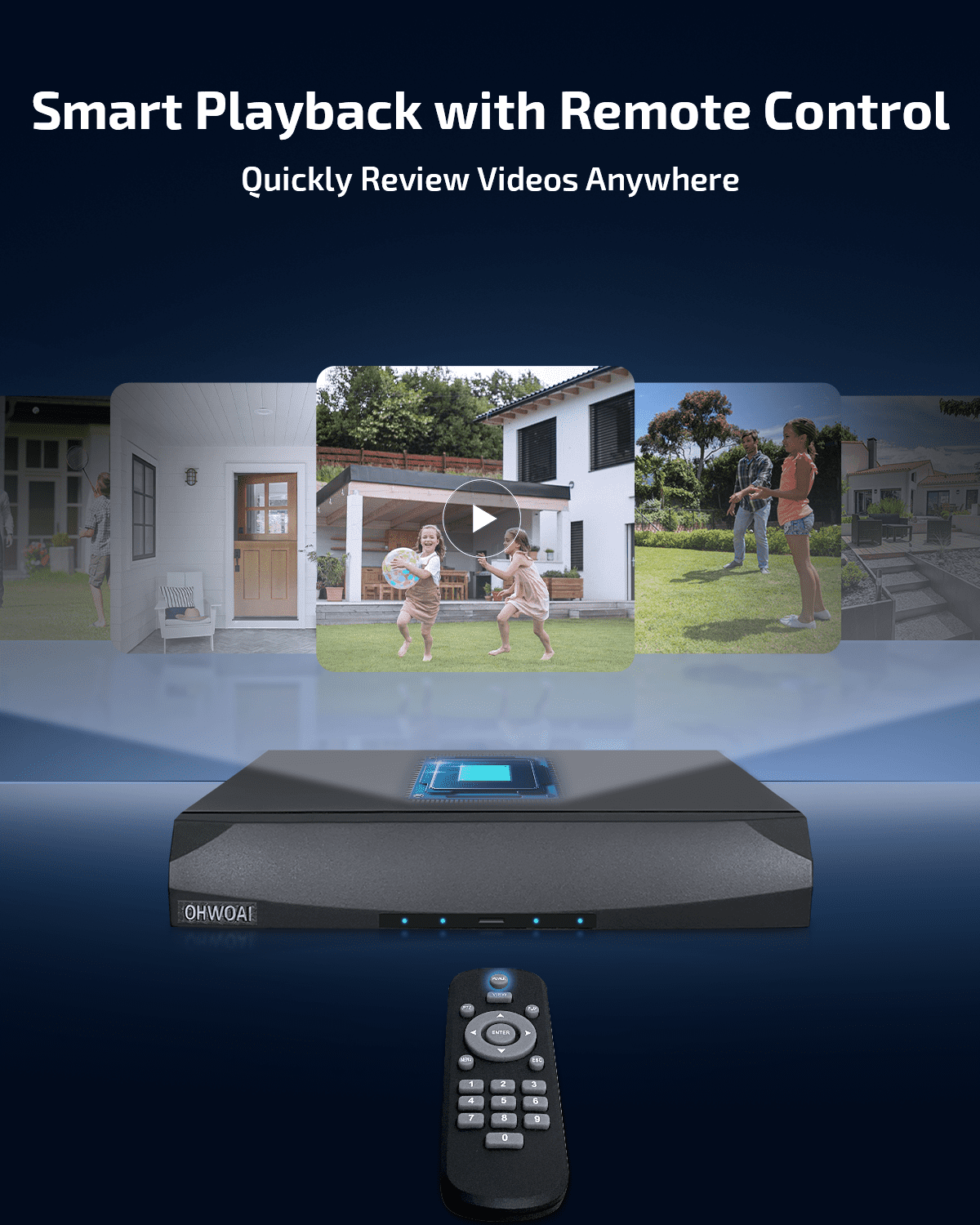 OHWOAI PoE Security Camera System Outdoor with Two-Way Audio, 5MP Wired Cameras with 4K 8CH NVR Surveillance Systems