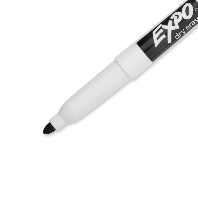  EXPO Low Odor Dry Erase Markers, Fine Point, Black, 4-Count :  Office Products