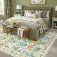thumbnail image 6 of BERTHMEER 8'x10' Area Rugs for Living Room Bedroom Office Dining Room Farmhouse Floral Oriental Vintage Non Slip Rugs, Beige, 6 of 7