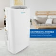 thumbnail image 2 of SereneLife Compact Home AC Cooling Unit with Built-in Dehumidifier & Fan Modes, 14,000 BTU, (White), 2 of 7