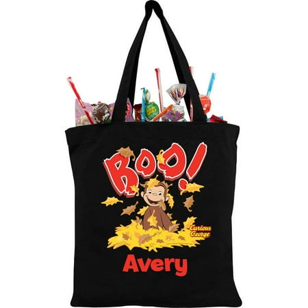 Curious George Y Black Personalized Trick Or Treat Bag Curious George Y Black Personalized Trick Or Treat Bag