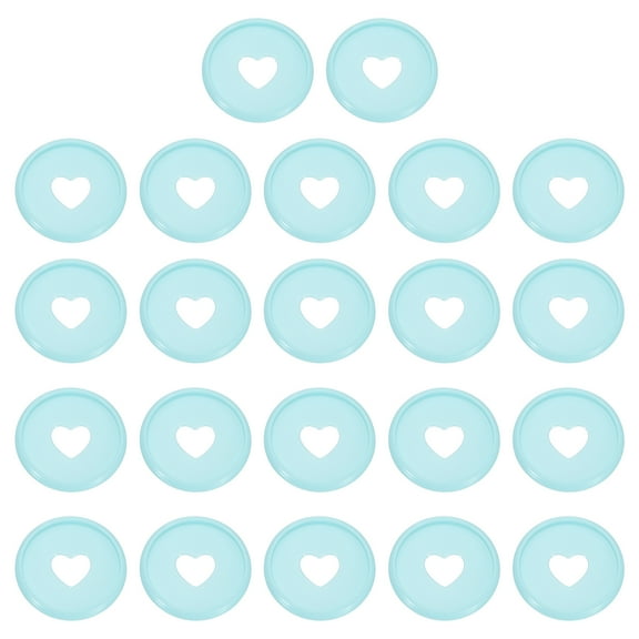 Uxcell 22 Pcs Discbound Expansion Discs, Light Blue Heart Shape, 1" OD and 0.2" Thick