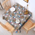 thumbnail image 2 of Baseball Items Pattern Square Tablecloth,Waterproof Square Table Cover,Wipeable Spillproof Washable Table Cover for Home Kitchen Party Decor 52"x52"(132x132cm), 2 of 6