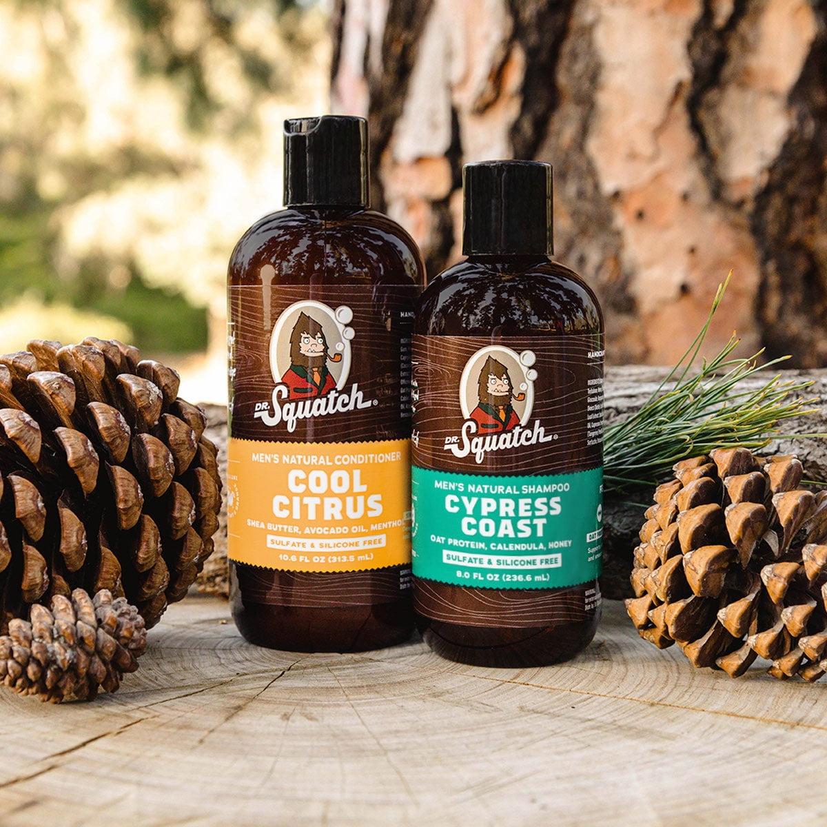 Dr. Squatch Men's Shampoo, Conditioner & Bar Soap Bundle - Pine
