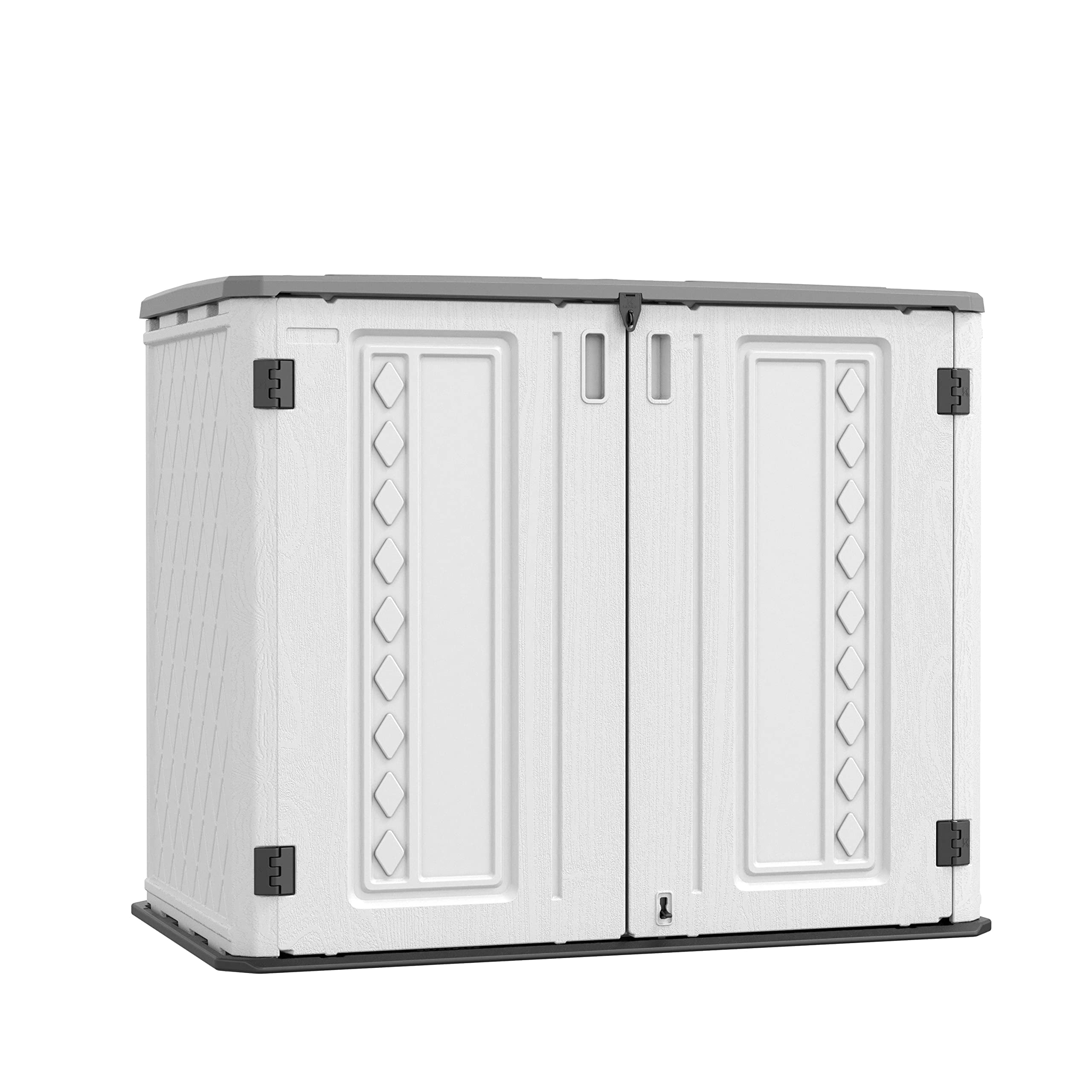 Kinying Horizontal Storage Shed MultiFunction, Lockable Outdoor