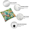 thumbnail image 4 of GOSMITH 2-Piece Short Plush Pillowcase Set - Pillow Case Pineapple, Tropical Palm Leaves and Flowers White, 4 of 6