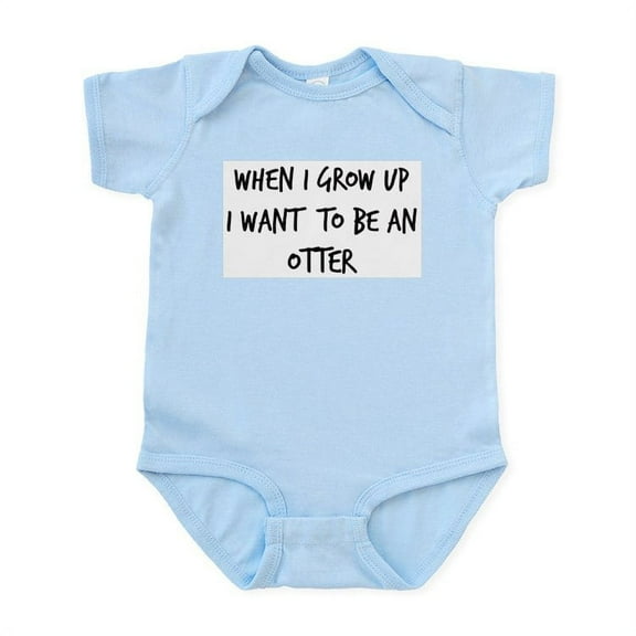 CafePress - Grow Up Otter Infant Bodysuit - Baby Light Bodysuit, Size Newborn - 24 Months