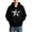 Black, variant on Men's Zip Up Hoodie, Star Graphic Fleece Full Zip Sweatshirt, Casual Streetwear Top for Fall Winter Daily Wear