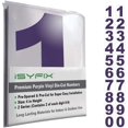 thumbnail image 1 of wqlpp-Purple Vinyl Numbers Stickers - 4 Inch Self Adhesive (2 Sets) - Premium Decal Die Cut and Pre-Spaced for Mailbox, Signs, Window, Door, Cars, Trucks, Home, Business, Address Number, Indoor or Ou, 1 of 4