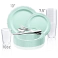 thumbnail image 5 of Smarty Turquoise Vintage Disposable Plastic Wedding Value Set (120 Guests), 5 of 7