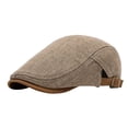 thumbnail image 4 of XIAOCHA Mens Adjustable Newsboy Cap Solid Breathable Newsboy Caps Daily Outdoor Beret Cap,KH1, 4 of 4