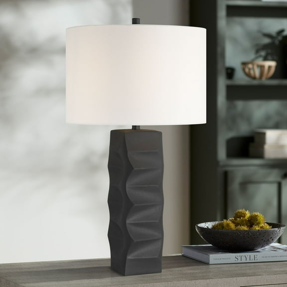 Aidan 31" High Modern Black Ceramic 3-Way Table Lamp