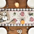 thumbnail image 7 of mubwai Pink Pumpkin Bowknot Buffalo Plaid 210 GSM Fall Table Runner,Seasonal Autumn Kitchen Dining Table Decoration for Home Party Decor 13x72 Inch, 7 of 7