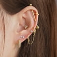 thumbnail image 3 of Tiny Twinkle Crystal Push Pin Stud Earrings, 3 of 6
