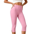 thumbnail image 6 of Inglocry High Waisted Leggings for Women - Tummy Control Yoga Pants for Workout Running Athletic Women's Leggings Plus Size Pink 2XL, 6 of 7