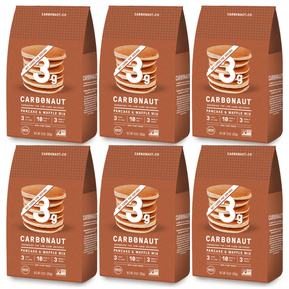 Carbonaut Low Carb Baking Mixes - Pancake & Waffle Mix Original (6-Pack)