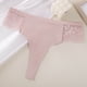 thumbnail image 2 of Gibobby Panty Microfibra con Encaje Bragas encaje europeas y comercio exterior, cómodas bragas seda helada sin con algodón para mujer, pantalones con borde（Rosa， M), 2 of 5