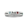 Family Jewelry Personalized Planet Mother's Sterling Silver Birthstone Band ,Women's