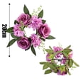 thumbnail image 6 of Sunjoy Tech Simulation Rose Garland Realistic Non-fading Anti-fall Christmas Ornaments Table Candlestick Artificial Flower Rose Garland Dinner Table Decoration, 6 of 8