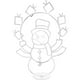 thumbnail image 1 of Marco de cadena de luces activas para fiestas navideñas, jardín al aire libre, nieve, letrero decorativo brillante, marco de cadena de luces con bolas de nieve animadas, adorno de muñeco de nieve,, 1 of 5