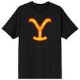 thumbnail image 4 of Yellowstone Glowing Brand Mens Black Graphic Tee - 3XL, 4 of 6