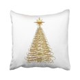 thumbnail image 1 of Funda de Cojín Navidad ABPHQTO Cinta Dorada Árbol de Navidad 45x45 cm, 1 of 1