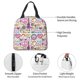 thumbnail image 4 of Fotbe Peace Love and Dove Flower Power Bolsa Térmica con Estampado y Forro de Aluminio Grueso Bolsa de Almuerzo con Bolsillo Frontal para Hombres y Mujeres, Ideal para Trabajo, Escuela, 4 of 8