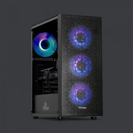 YEYIAN Yumi Gaming Desktop, AMD Ryzen 5 5600X, B550 Wi-Fi CEC (ASUS), GeForce RTX 4060 8GB (ASUS), 16GB DDR4 3200 MHz, 1TB NVMe Gen 3, Windows 11 Home, YPA-YU560XB-4601U