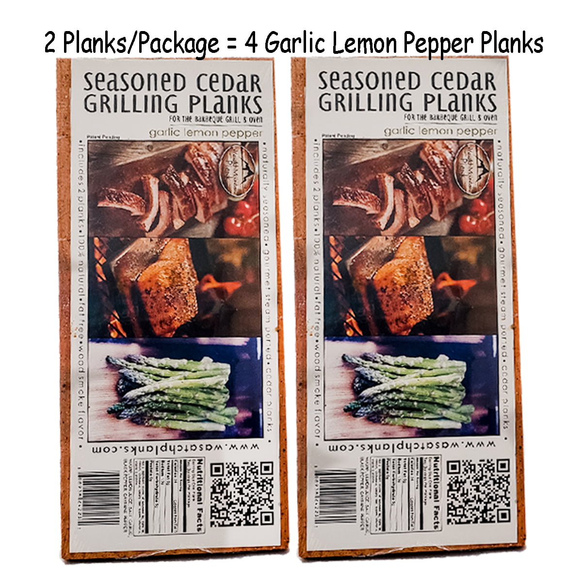 Details about   Wasatch Mountain Cedar Grilling Planks 4 Pack Teriyaki Sake Garlic Lemon Pepper 