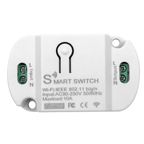 Inteprter Interruptor inteligente WiFi 10A, interruptor remoto inalámbrico, temporizador, aplicación de Control, hogar inteligente para , , Electrónica