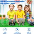 thumbnail image 3 of Set of 9 Croquet Wickets Replacement for Croquet Metal Hoops with Galvanized and Plastic Coating for Family Lawn Backyard Outdoor Game(Square), 3 of 7