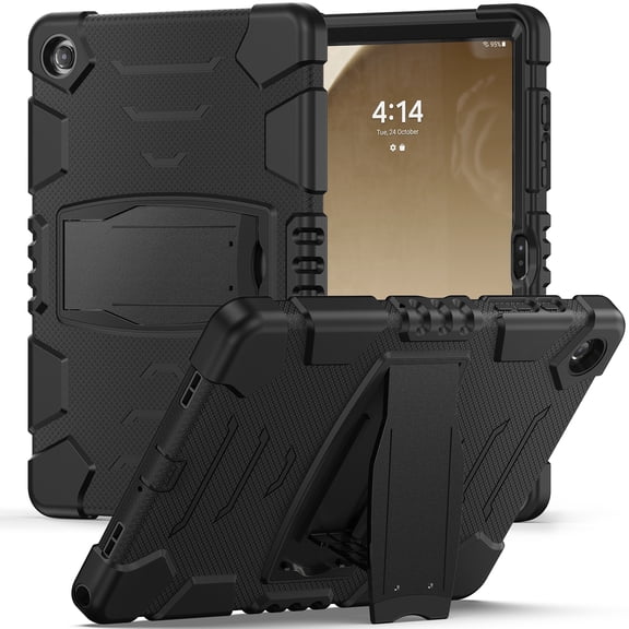 ELEHOLD for Samsung Galaxy Tab A9 Plus 11.0" (2023)Hybrid Rugged Case with Built-in Hidden Kickstand Full Body Protection Shockproof Scratch-Resistant Durable Case for Galaxy Tab A9 ,Black