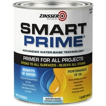 Zinsser Smart Prime Advanced Water-Based Primer, White, 1 Quart