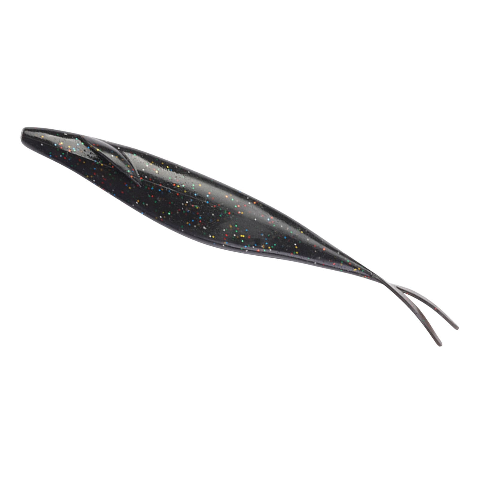 VKLU 6pcs Finesse Fishing Soft Bait Minnow Streamlined Fork-Tail Jerk Shad Natural Blue Silver Forage Bait for Crappie Panfish Trout