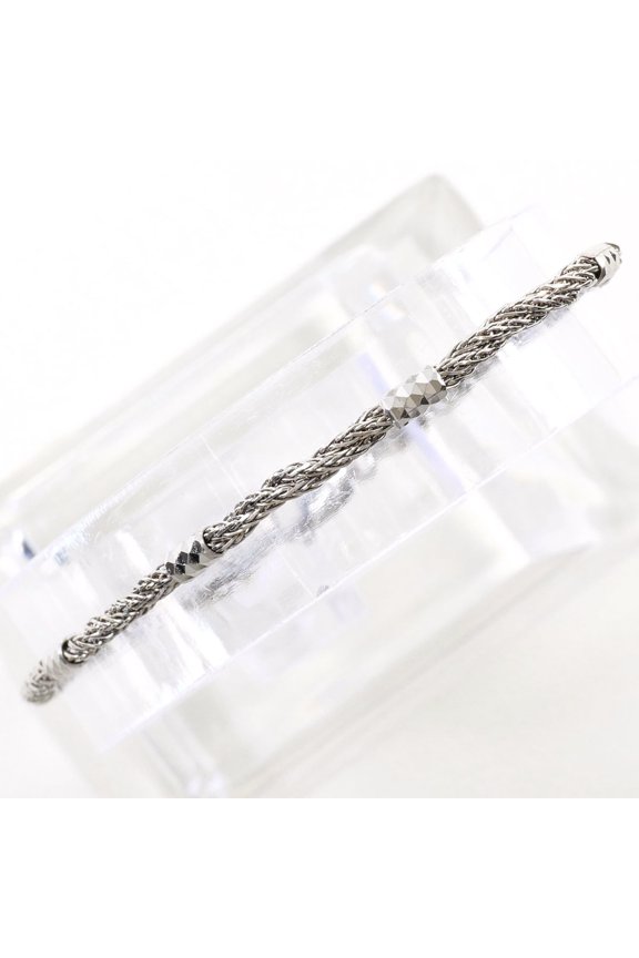 Pre-Owned K10 10K WG White Gold Bracelet, Total Weight 4.6g, 17.5cm Condition.