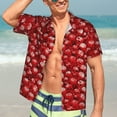 thumbnail image 7 of Sikiie skulls with grunge Print Men's Hawaiian Shirt, Summer Beach Button Pocket Short Sleeve T-Shirt,X-Large, 7 of 7