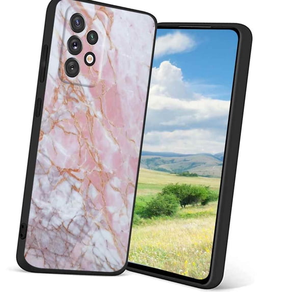 Pink-Marble21-287 Phone Case, Degined for Samsung Galaxy A32 5G Case Men Women, Flexible Silicone Shockproof Case for Samsung Galaxy A32 5G