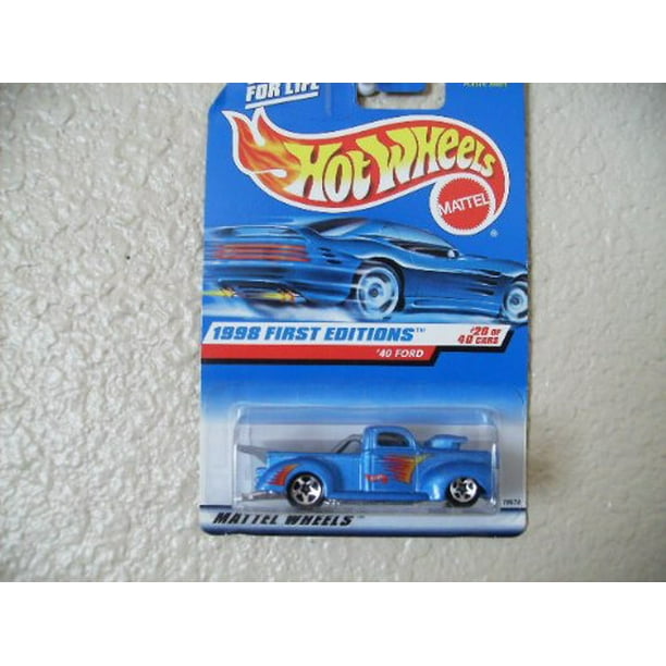 Mattel Hot Wheels 1998 First Editions 1:64 Scale Blue 1940 Ford Hot Rod Die  Cast Car #020
