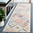 thumbnail image 2 of SAFAVIEH Cabana Carina Geometric Indoor/Outdoor Runner Rug, Red/Blue/Multi, 2'2" x 9', 2 of 14