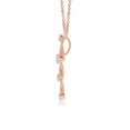 thumbnail image 2 of ANGARA Natural Diamond Braided Cross Pendant in 14K Rose Gold for Women (Size-2.4mm| Color-I-J| Clarity-I1-I2) | April Birthstone, Anniversary, Jewelry Gift for Women | Natural Diamond Necklace, 2 of 10