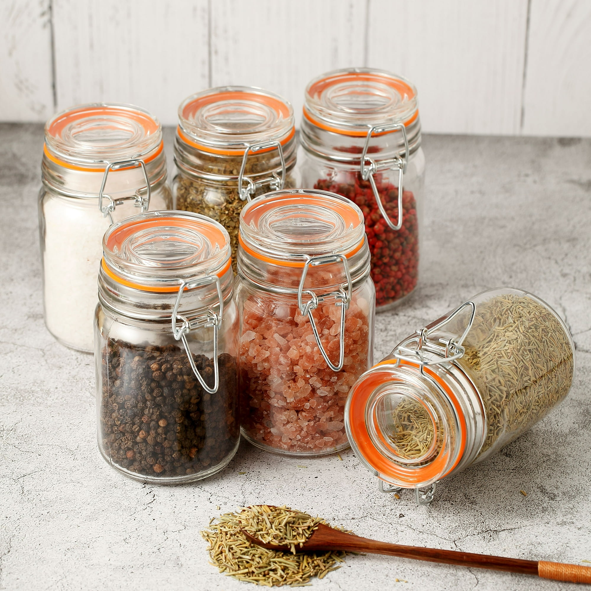Small glass jars for spices sale